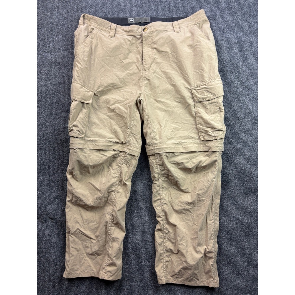 REI Convertible Cargo Pants Mens XL 28L Tan Sahara Hiking Zip Off Shorts